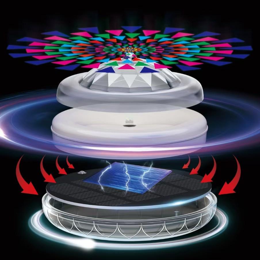 Smart Solar-Powered Floating Light: Colorful Gradient Atmosphere Lamp