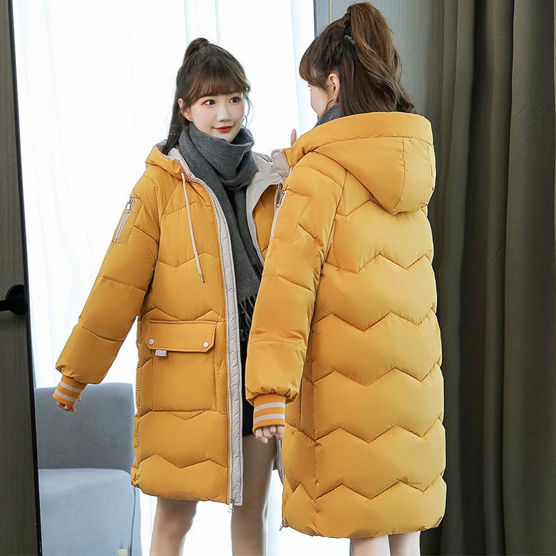 Winter Down Cotton Jacket for Women In Winter New Korean Style Loose Cotton Jacket for Women Mid-length Thickened Cotton Jacket