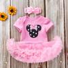 Summer Princess Short-Sleeved Dress for Baby Girls, Infant Birthday Outfit, 0-2 Years