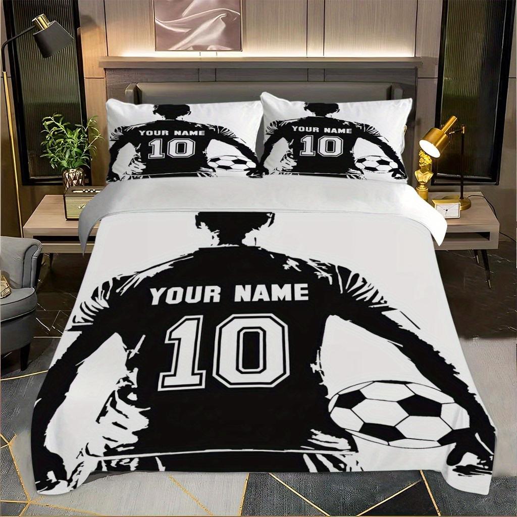 Christmas,Customization Football Duvet Cover Set Bedding Universal, Cute Printed Cartoon Quilt Cover Comforter Sets Home