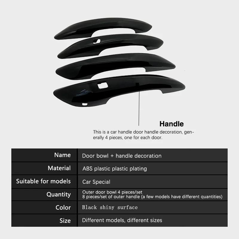 For Toyota Prius XW30 30 2010~2015 2014 2013 Car Door Handle Covers Stickers Auto Exterior Scratch Protective Decor Accessories