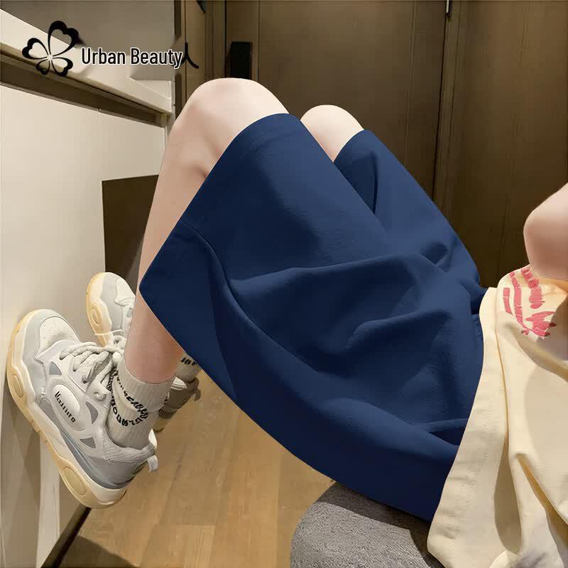 Women s High-Waist Loose Fit Sports Shorts M