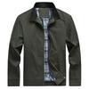 Jacke Herren Frühling und Herbst Stehkragen Locker Große Größe Freizeit Reine Baumwolle Arbeitskleidung Jacke