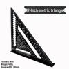 Stainless Steel 90° & 45° Right Angle Triangle Ruler for Woodworking & Decoration