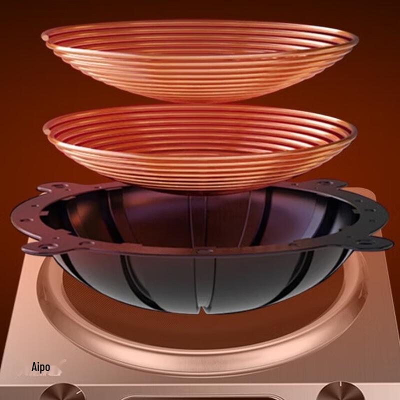 Shengbai 3000W Concave Knob Induction Cooker & Wok Set