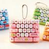 1Pcs Animal Desktop Decoration Student Bag Ornament Toy Cute 26 Grids Stress Relief Simulation Keyboard Keychain Creative Gift