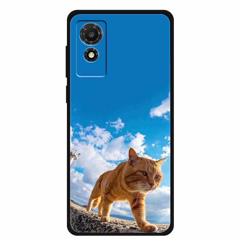Etui na TCL 501 2024 Miękkie Etui Silikonowy Tylny Pokrowiec na TCL T433D Ochronna Obudowa Etui na TCL 501 Etui Kreskówkowe Zwierzątko TCL501