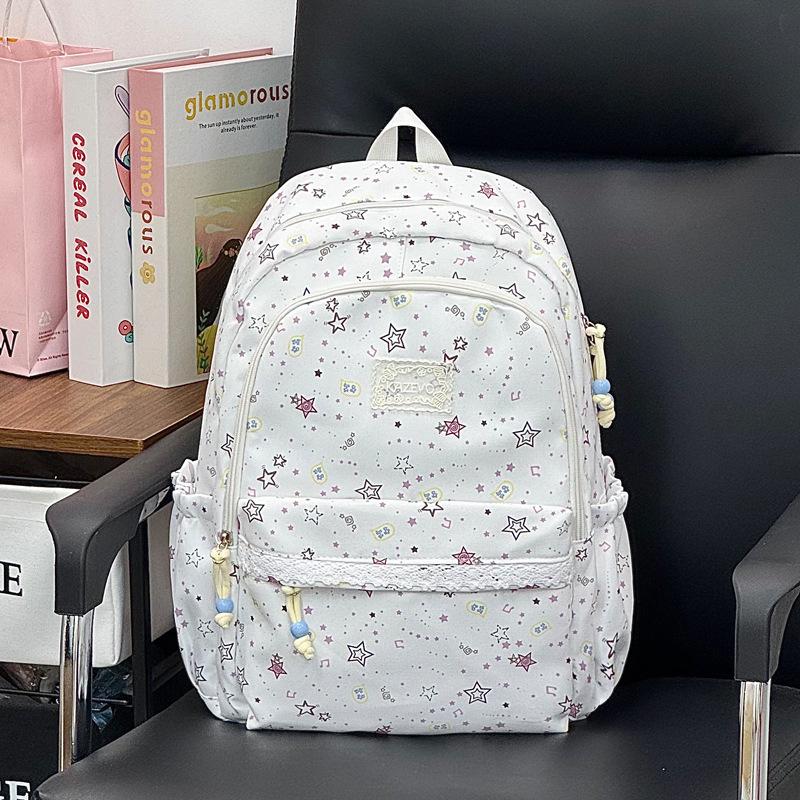 Schoolbag1011 new cute stars high value light backpack female students ins wind cute small schoolbag primary school students