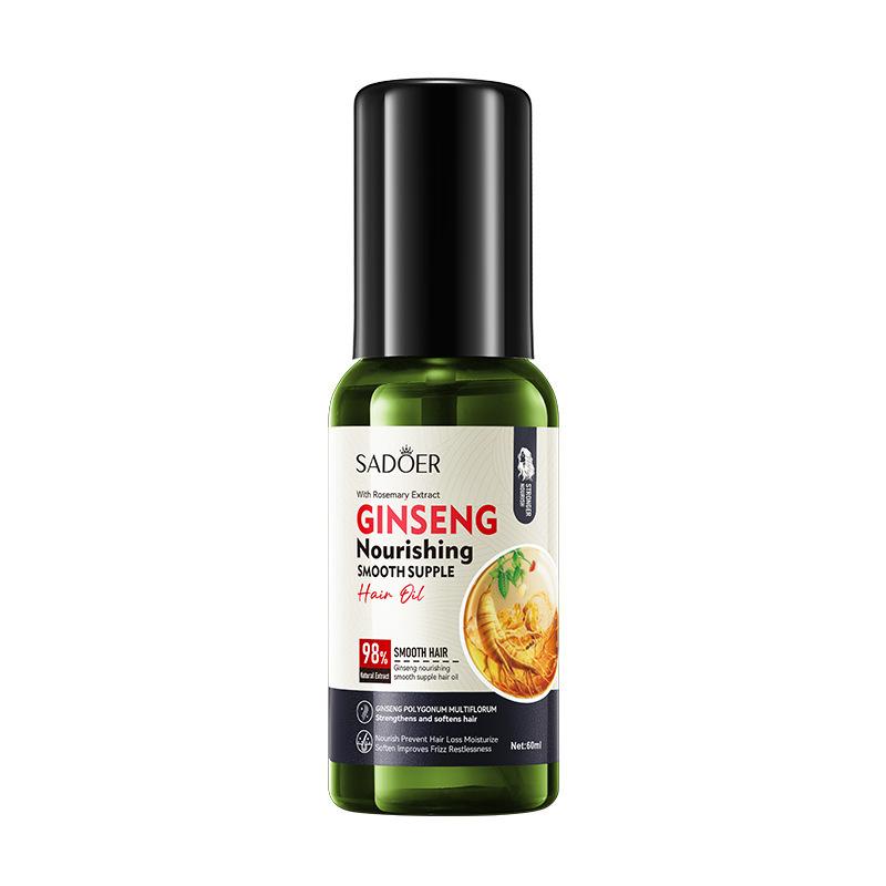 Ginseng Polygonum multiflorum supple hair care essential oil 60ml SADOER nourishes silky hair 60ML