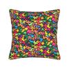 Rainbow Autism Awareness Puzzle Seamless Pattern Pillow Cover  Design Cushion Cover Funny Pillow Case For Office Car Home Decor