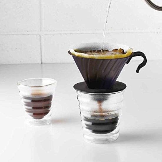 HARIO V60 Metal Coffee Dripper, 1-4 Cups, Matte Black, VDM-02-MB