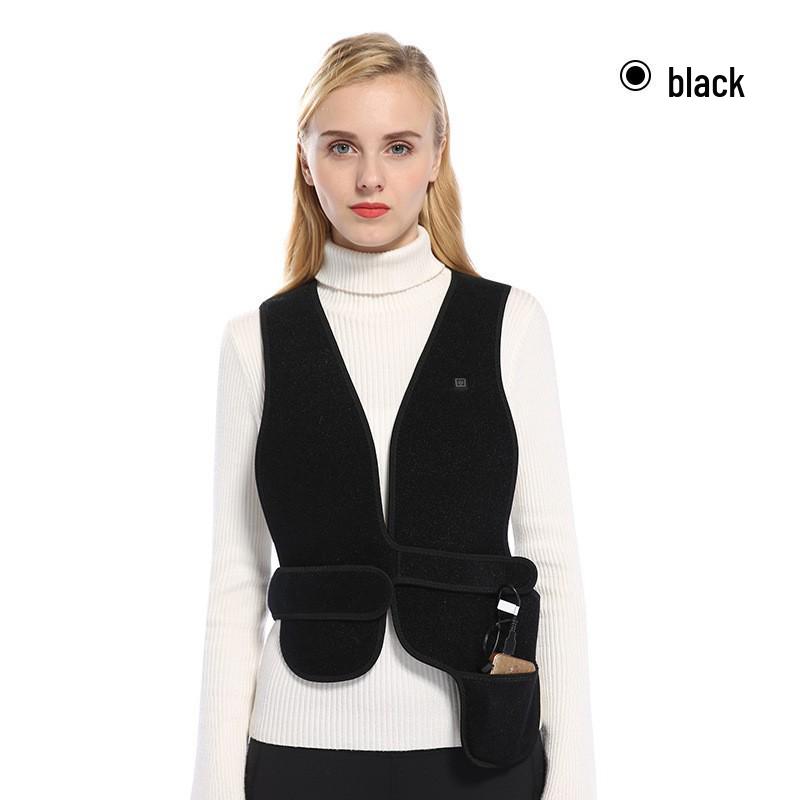Unisex Graphene Heated V-Neck Vest: One Size Adjustable Electric Heating Vest