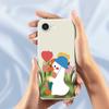 For iPhone 16e Case Cartoon Duck Pattern Printing Straight Edge TPU Phone Back Cover