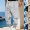 Europe, America, Autumn and Winter New Jacquard Trousers Personalized Hip-hop Large Size Drawstring Men's Casual Length