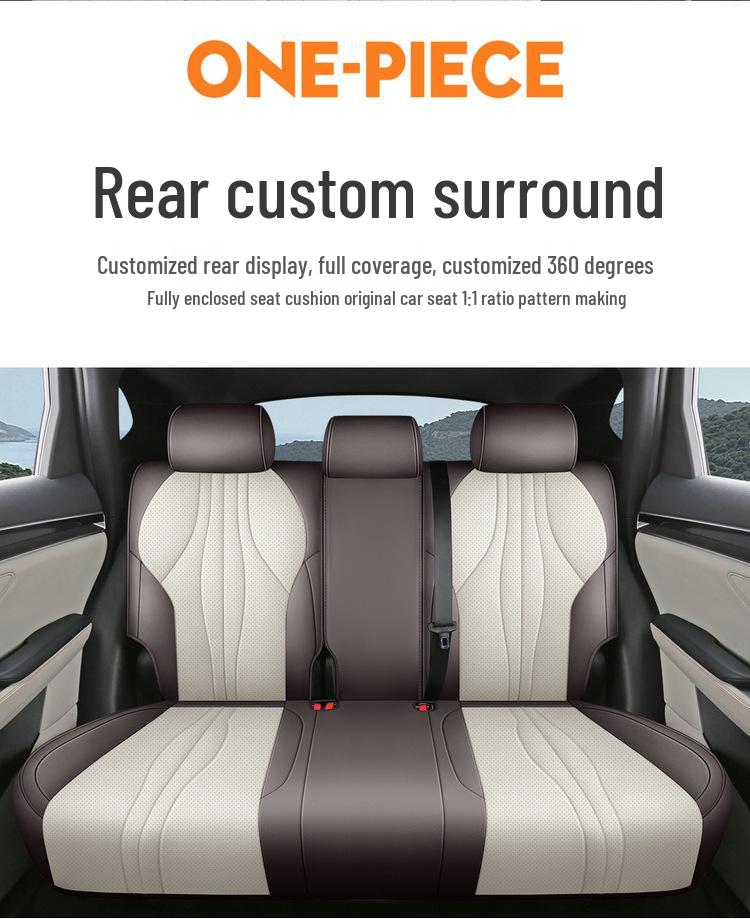 BYD Qin PLUS Universal Full Leather Car Seat Cushion, Four Seasons, Full Surround, Five-Seater