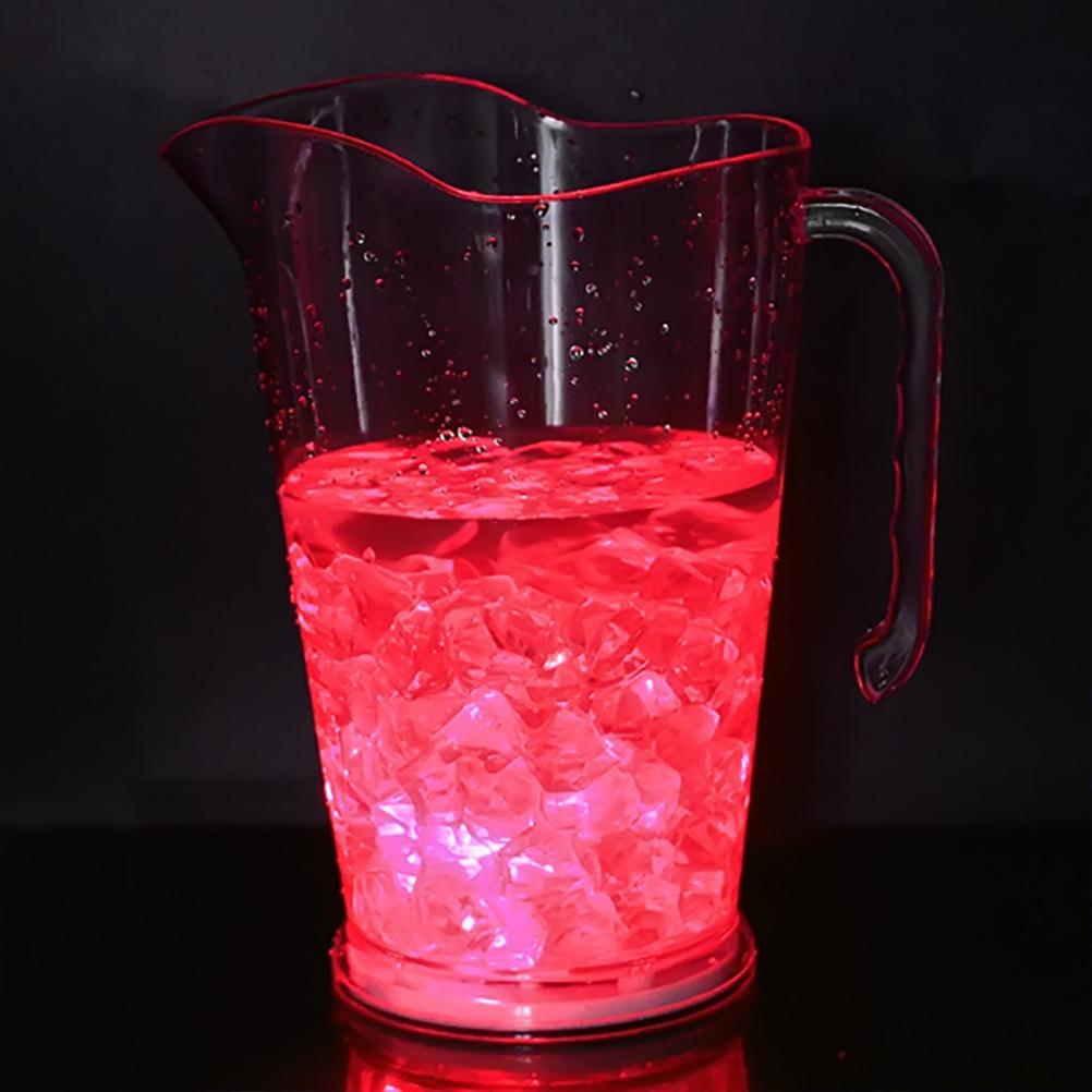 1.8L Kunststoff Farbwechsel LED Eiswürfelbehälter Bar Bierkrug LED Leuchtender Champagner Bier Eiskübel für Bar Party