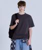 Basic House Uni Relaxed Fit Round Neck Short Sleeve T-Shirt Dark Gray Lats0105