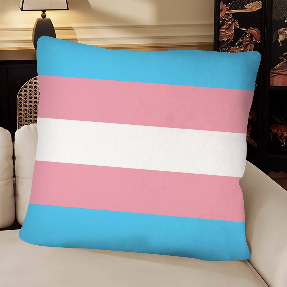 New Pride Bisexual Homosexual Pillow Case Fashion Square Pillowcase Bedroom Sofa Room Ins Decoration Leisure
