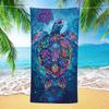 Size collection, quick-drying double-sided velvet beach towel, portable sports towel, printed bath towel