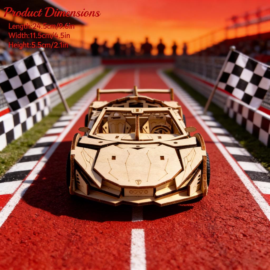 1 wooden DO-IT-YOURSELF convertible sports car a Imaginative 3D puzzle ideal as a festive Present or home decoration