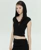 Lomaentinueo Hooded Sleeveless Crop Top (Black)