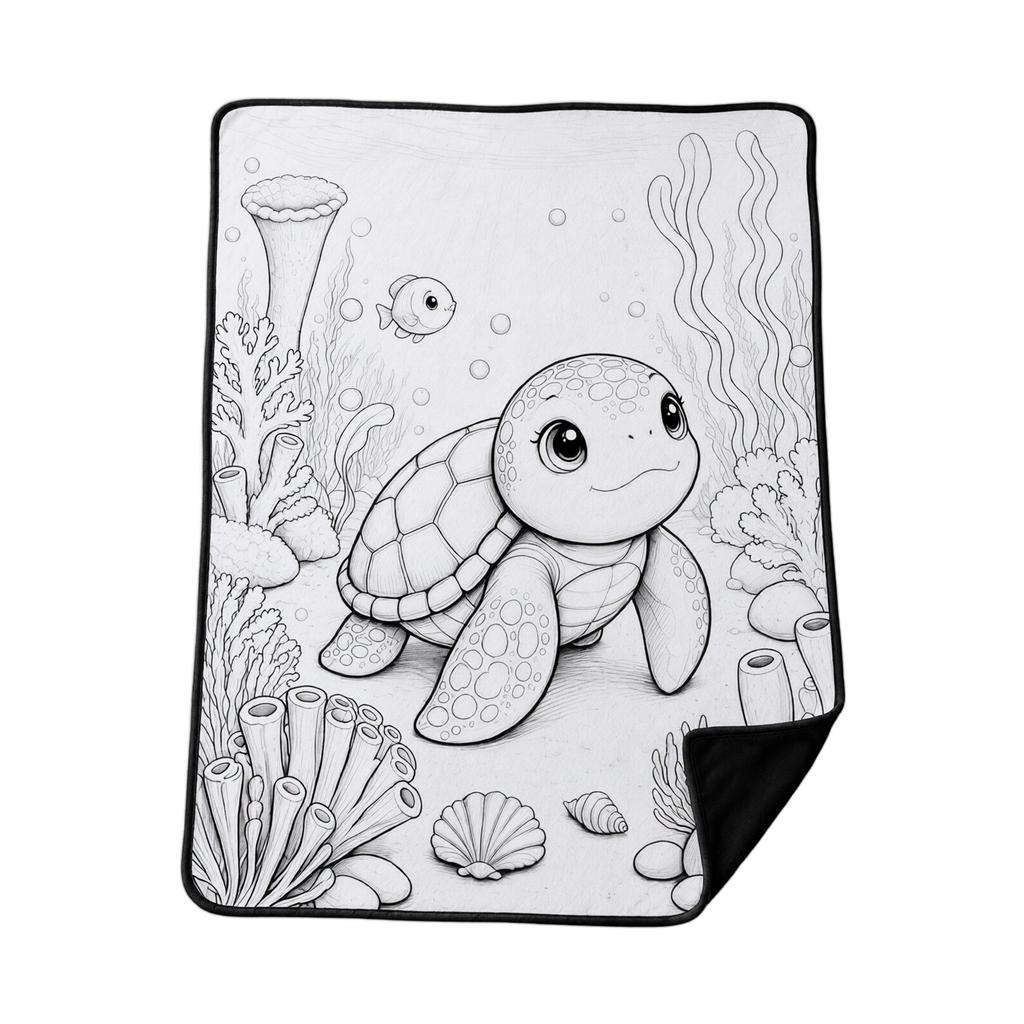 Kids Halloween Drawing with Brushes, 70 Cm, Parent-Child Coloring Blanket for Children