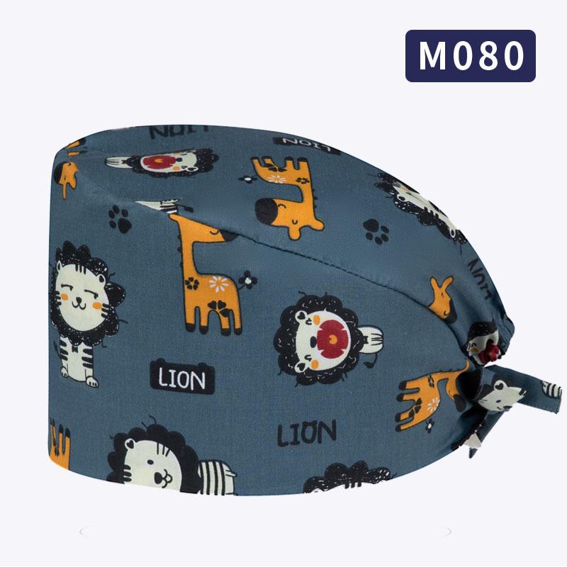 Unisex All-Cotton Printed Surgical Cap for Medical and Food Services