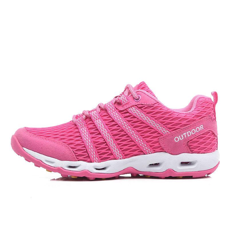 Spring and Autumn Outdoor Hiking Shoes Large Size Casual Breathable Sneakers Creek Tracking Shoes Couple Running Shoes Flat Shoes