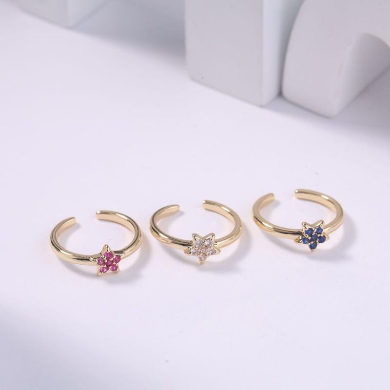 18K Gold-Plated Zirconia Six-Pointed Star Foot Ring for Women Fashion Waterproof Beach Vacation Adjustable Foot Ring Jewelry