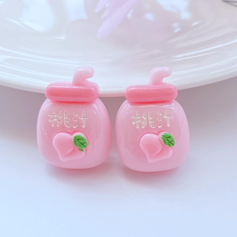 

8Pcs New Cute Mini Mixed Fruit Beverage Bottle Flat Back Resin Cabochons Scrapbooking DIY Jewelry Craft Decoration Accessories