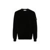 Solid Color Crew Neck Pullover Fitted Straight Long Sleeve Sweatshirt Men Sweatshirt Black 801564752-V0029