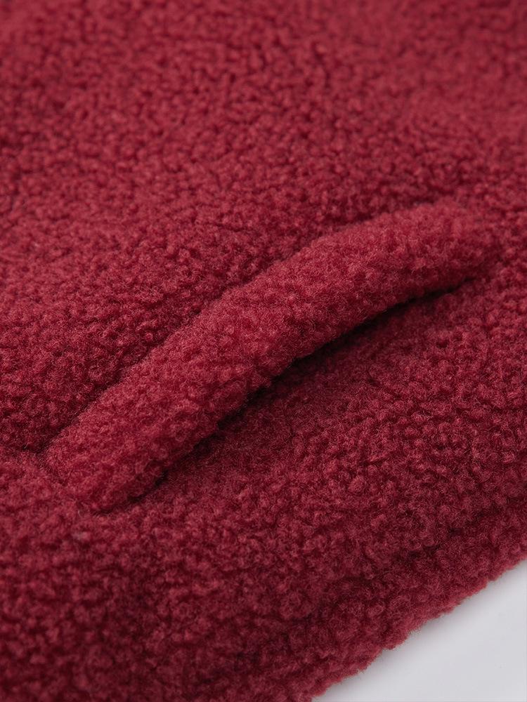 Autumn/Winter Cotton Padded Fleece Jacket for Middle-Aged & Elderly: Cozy Lamb Wool Coat for Grandparents