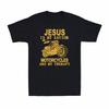 Jesus Is My Savior Motorcycles Are My Therapy Vintage Men's Cotton T-Shirt Black Unisex T-Shirt