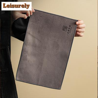 Chinese Double-sided Tea Towel Cleaning Cloth Tea Mat Thickened Absorbent Rag Soft Cotton Kitchen Towel Kung Fu Tea Accessories