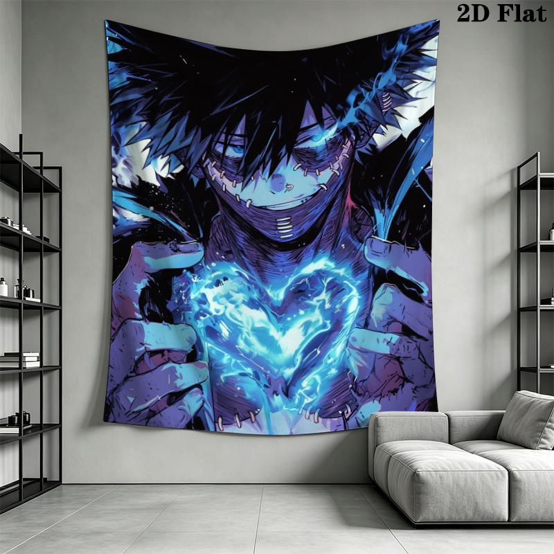 My Hero Academia Wall Tapestry Aesthetic Wall Hanging Printed Fabric Blanket Decorative Tapestries for Bedroom Living Room Home Decor