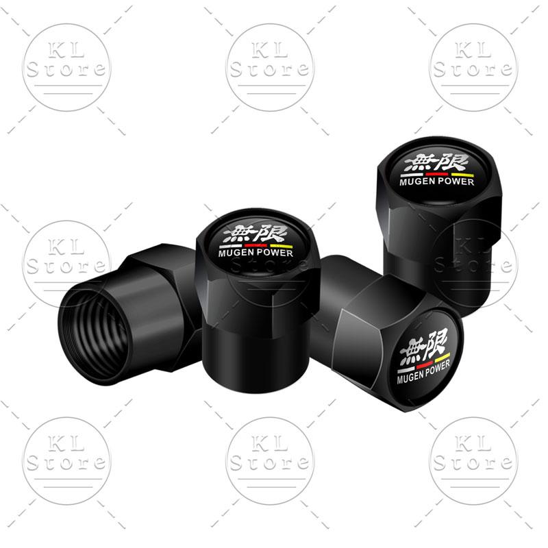 4pcs Car Decor Wheel Tire Valve Stem Dust Cap Cover For Honda Mugen Power Emblem Typer Accord CRV Civic City Odyssey HRV Insight ajw256