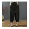 Cotton and Linen Bloomers Women's Summer Nine-point Pants Literary Solid Color Casual Loose Feet All-match Harem Pants