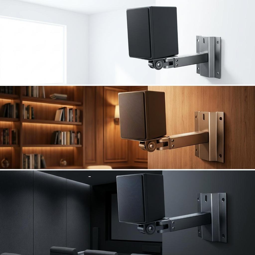 Speaker Wall Mount Bracket Full Motion Bookshelf Sturdy