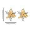 1 pair Zinc Zinc Alloy Golden and Silver Earrings Luxury Metal Flower Ear Studs Enamel Iris Earrings  Holiday
