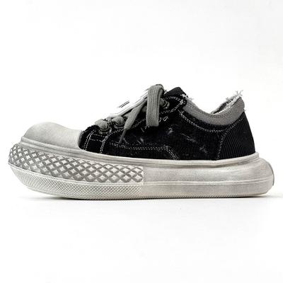 Hochwertige Canvas-Wanderschuhe für Damen, vulkanisierte Damenschuhe, Designerschuhe mit dicker Sohle, atmungsaktive Mesh-Freizeitschuhe, Papa-Schuhe