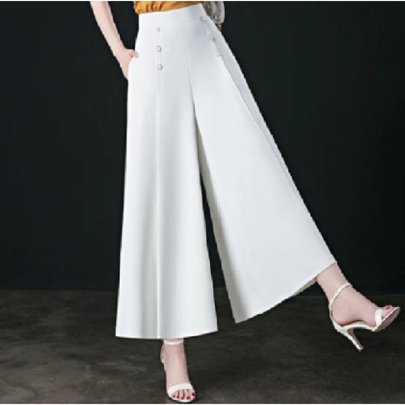 2026 Summer Breathable Loose Fashionable Versatile Draped Wide-Leg Pants for Women In Solid Color