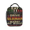 Eat Italian Drive German Marry Slavic Thermal Insulated Lunch Bags for School Food Bags Men Women Thermal Cooler Lunch Boxes