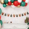 Christmas Decorations Hanging Banner Accessories Home Wall Decoraitons New Year Party Backdrops Hanging Flags Navidad