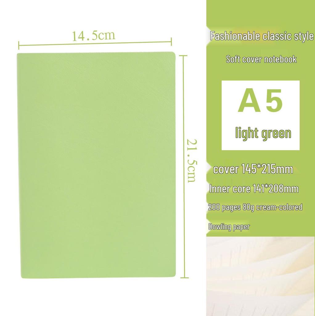 Korean Style Leather Cover Creative Diary Notebooks - Set of 5