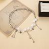Irregular Pearl Star Fringe Necklace High-End Sense Collarbone Chain Japanese And Korean Niche Design Sweet And Cool Style Jewelry Women