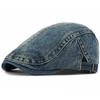 HT4436 Mens Berets Women Spring Summer Autumn Denim Beret Cap Vintage Artist Painter Beret Hat Male Female Adjustable Flat Caps