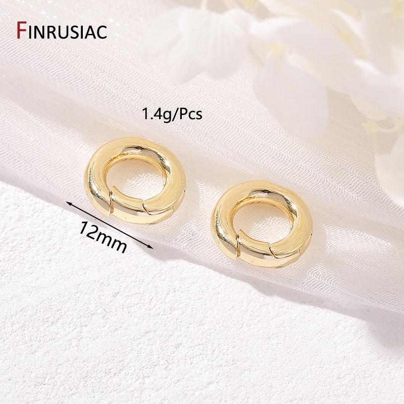 14K Gold Plated Brass Heart Shape Spring Clasp Connector Clasp For DIY Bracelet Necklace Handmade Jewelry Making Findings