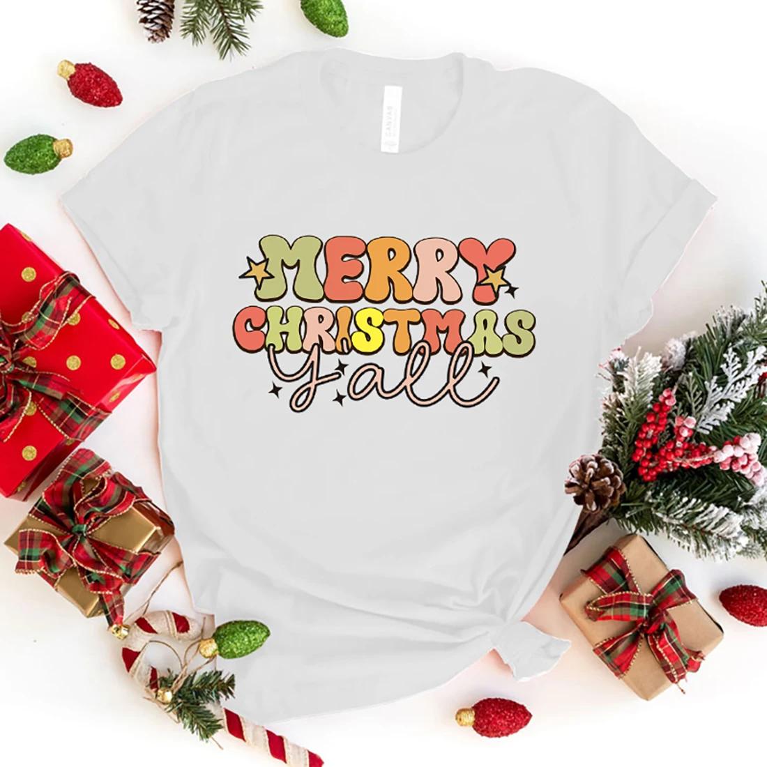

Горячая футболка Merry Christmas Y All для мужчин/женщин, забавная футболка с принтом, повседневная, крутая, уличная, модная футболка, футболка для пары в стиле хип-хоп XXXL