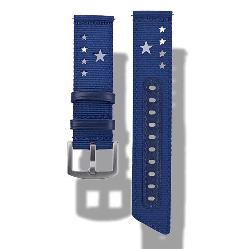 18/20/22mm Nylon Watch Band Star Holes Weave Soft Strap Military Sport Bracelet for Seiko Quick Release Universal Wristband