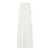 Summer European and American Women's Clothing Contrasting Color Trim Knot Buckle Midi Dress